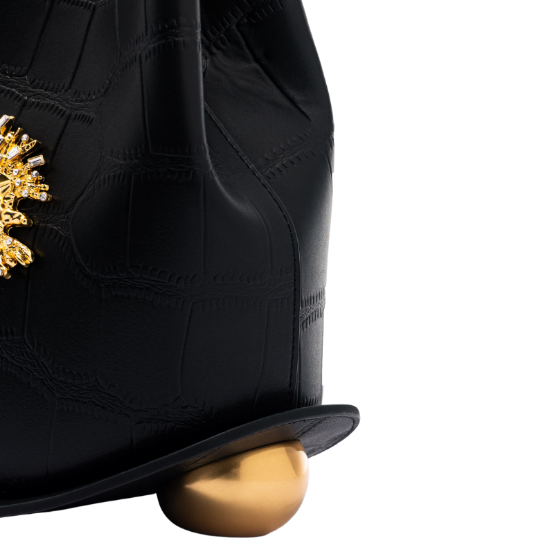 GUARDIAN GAZE – NOIR WITH CROCODILE PRINT ON GOLD - Image 7