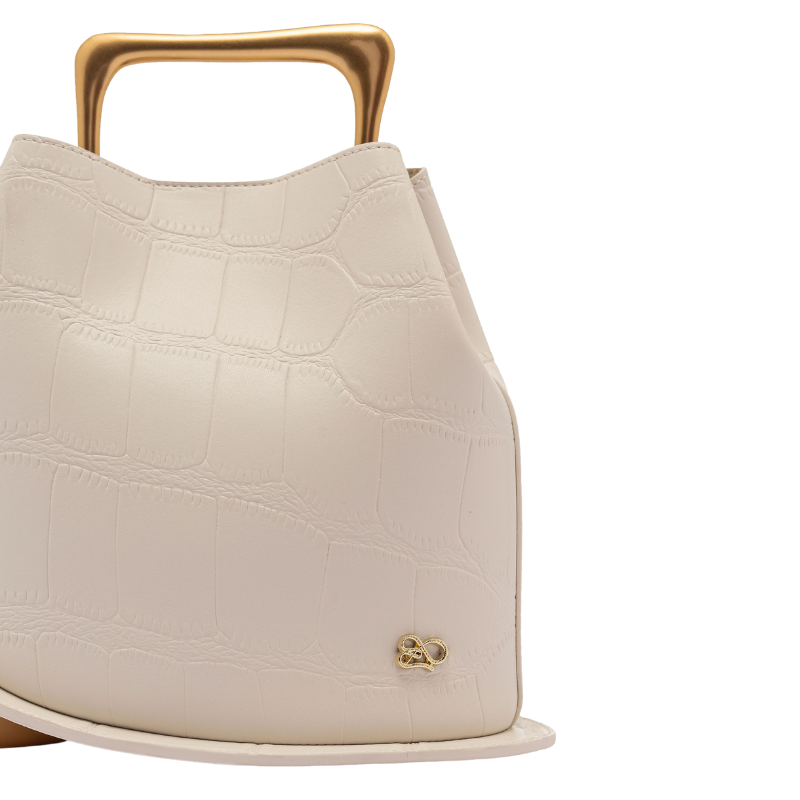 GUARDIAN GAZE – WHITE WITH CROCODILE PRINT ON GOLD - Image 4