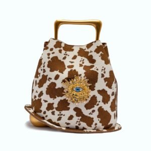 GUARDIAN GAZE –  BROWN ANIMAL PRINT ON GOLD