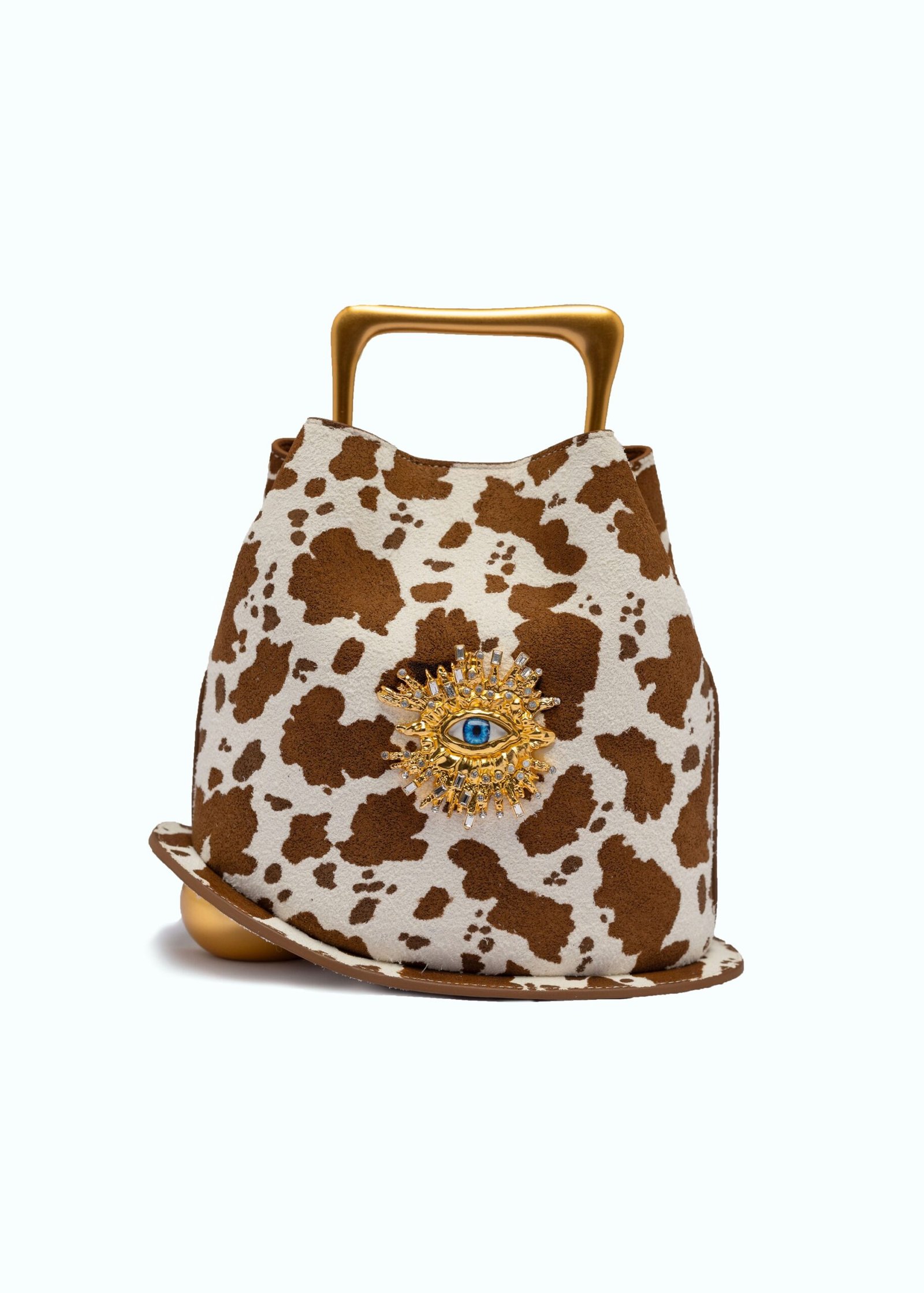 GUARDIAN GAZE –  BROWN ANIMAL PRINT ON GOLD